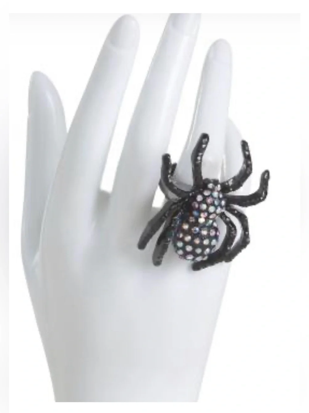 Authentic Betsey Johnson New Release Black and Purple Gem Spider Ring 🕷️🕸️🧡🖤 NWT - Picture 4 of 7